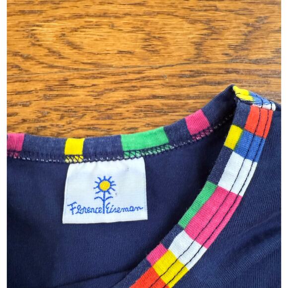 Florence Eiseman Girls' Blue Colorful Pocket Dress Size 2 - Picture 3 of 5